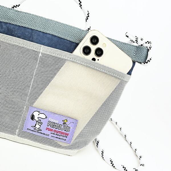 スヌーピー サコッシュ グレー ショルダーバッグ SNOOPY ROOTOTE ルートート コラボ 商品画像5：キャラグッズPERFECT WORLD TOKYO