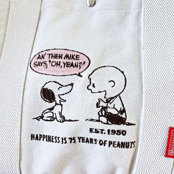 スヌーピー ランチトートバッグ アイボリー ROOTOTE ルートート コラボ SNOOPY 商品画像2：キャラグッズPERFECT WORLD TOKYO