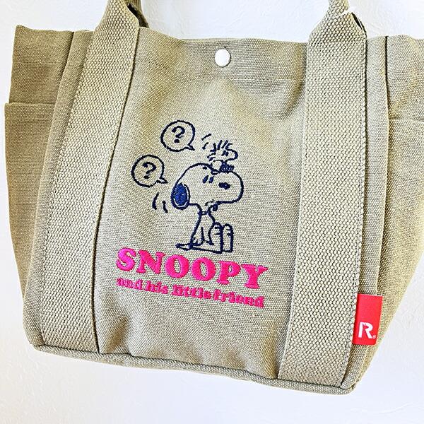 スヌーピー ランチトートバッグ カーキ ROOTOTE ルートート コラボ SNOOPY 商品画像2：キャラグッズPERFECT WORLD TOKYO