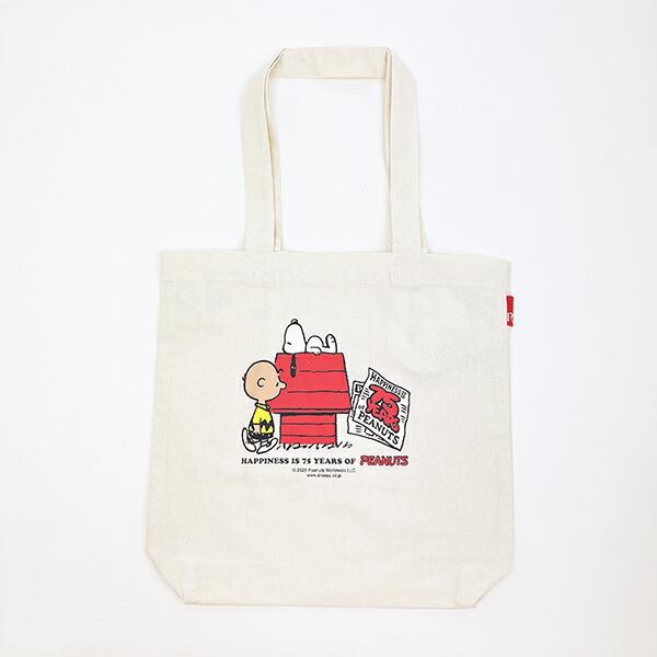 スヌーピー トートバッグ トール アイボリー PEANUTS 75th ROOTOTE ルートー･･･