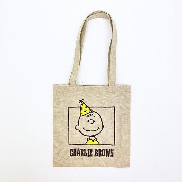 スヌーピー チャーリーブラウン ミニトートバッグ ベージュ PEANUTS 75th ROO･･･