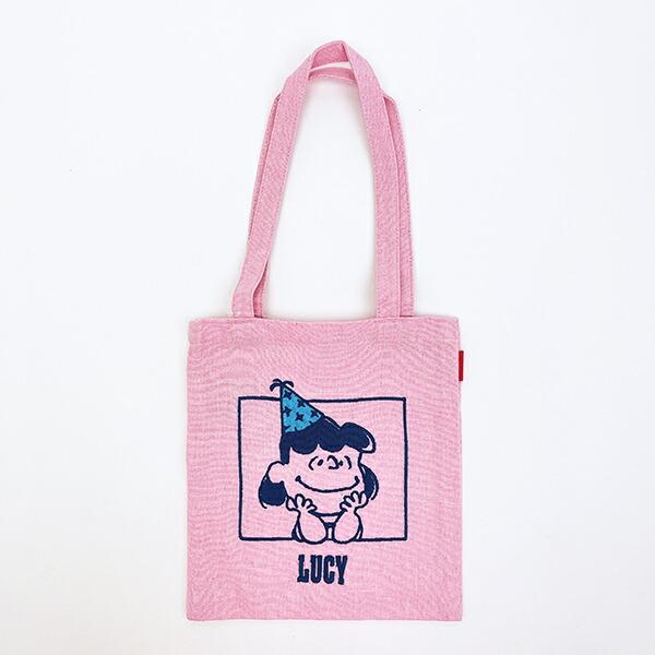 スヌーピー ルーシー ミニトートバッグ ピンク PEANUTS 75th ROOTOTE ルート･･･