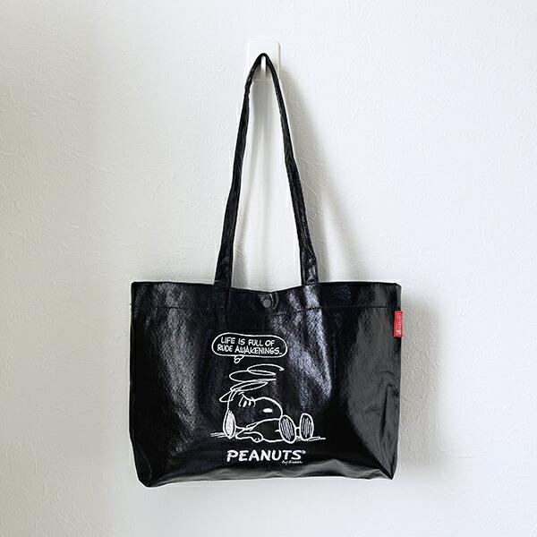 スヌーピー A4トートバッグ ブラック PEANUTS 75th ROOTOTE ルートート コラボ SNOOPY 商品画像5：キャラグッズPERFECT WORLD TOKYO
