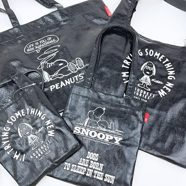 スヌーピー A4トートバッグ ブラック PEANUTS 75th ROOTOTE ルートート コラボ SNOOPY 商品画像6：キャラグッズPERFECT WORLD TOKYO