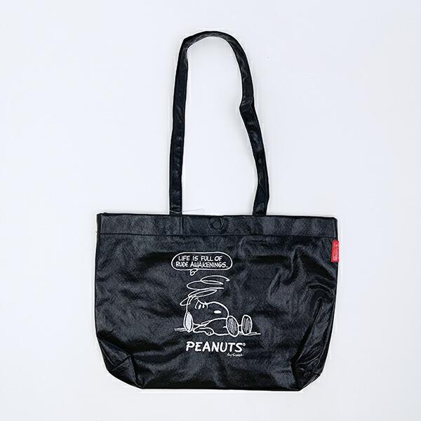 スヌーピー A4トートバッグ ブラック PEANUTS 75th ROOTOTE ルートート コラ･･･