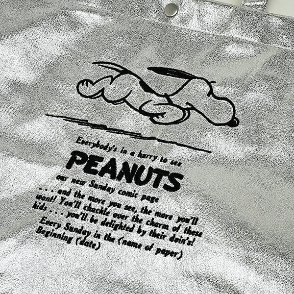 スヌーピー A4トートバッグ シルバー PEANUTS 75th ROOTOTE ルートート コラボ SNOOPY 商品画像2：キャラグッズPERFECT WORLD TOKYO