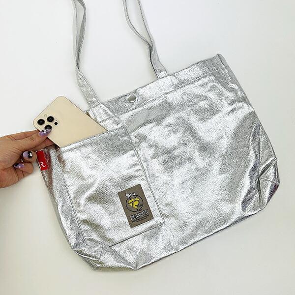 スヌーピー A4トートバッグ シルバー PEANUTS 75th ROOTOTE ルートート コラボ SNOOPY 商品画像3：キャラグッズPERFECT WORLD TOKYO