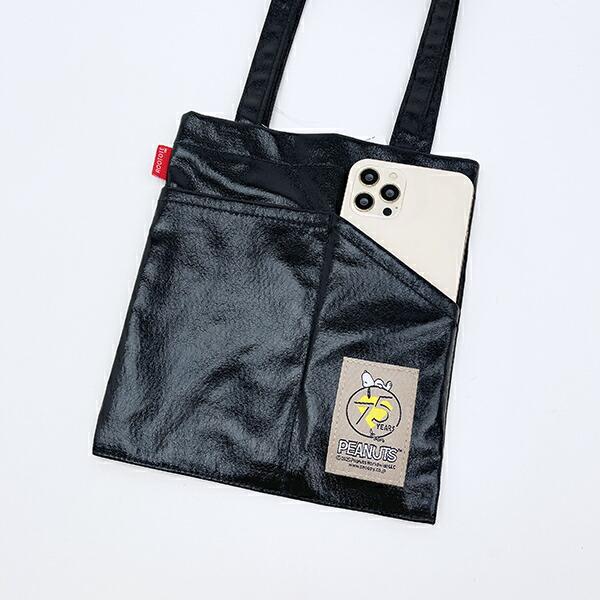 スヌーピー ミニトートバッグ ブラック PEANUTS 75th ROOTOTE ルートート コラボ SNOOPY 商品画像3：キャラグッズPERFECT WORLD TOKYO