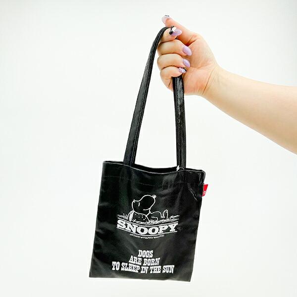スヌーピー ミニトートバッグ ブラック PEANUTS 75th ROOTOTE ルートート コラボ SNOOPY 商品画像5：キャラグッズPERFECT WORLD TOKYO