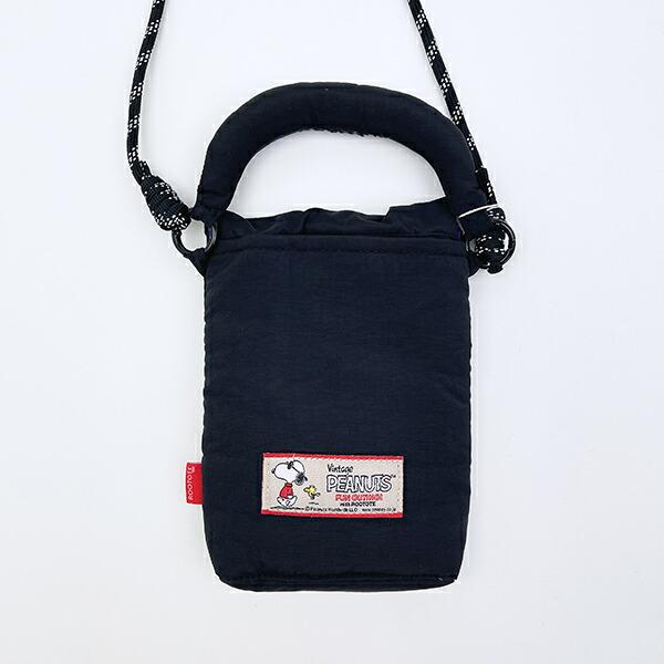 スヌーピー 2WAYミニショルダーバッグ マットブラック ROOTOTE ルートート コラボ SNOOPY 商品画像3：キャラグッズPERFECT WORLD TOKYO