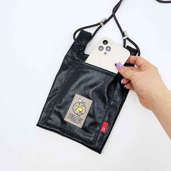 スヌーピー ミニショルダーバッグ ブラック PEANUTS 75th ROOTOTE ルートート コラボ SNOOPY 商品画像3：キャラグッズPERFECT WORLD TOKYO