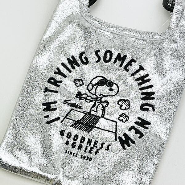 スヌーピー ミニショルダーバッグ シルバー PEANUTS 75th ROOTOTE ルートート コラボ SNOOPY 商品画像2：キャラグッズPERFECT WORLD TOKYO