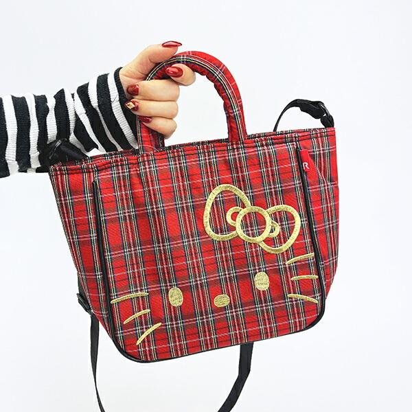 サンリオ ハローキティ 2WAYショルダートートバッグ  (レッドチェック) ルートート ROOTOTE  Sanrio 商品画像5：キャラグッズPERFECT WORLD TOKYO