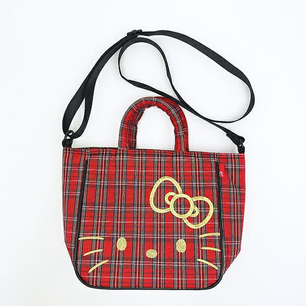 サンリオ ハローキティ 2WAYショルダートートバッグ  (レッドチェック) ルー･･･