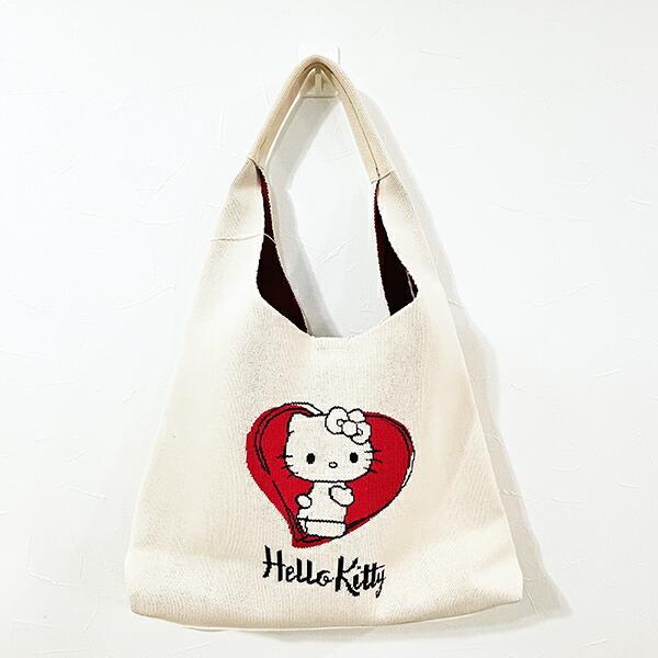 サンリオ ハローキティ ニットトートバッグ アイボリー Sanrio ROOTOTE ルートート コラボ 商品画像7：キャラグッズPERFECT WORLD TOKYO