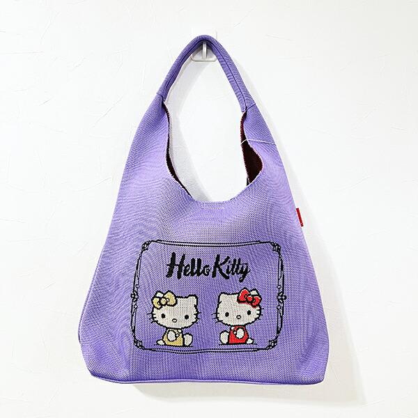 サンリオ ハローキティ ニットトートバッグ パープル Sanrio ROOTOTE ルートート コラボ 商品画像6：キャラグッズPERFECT WORLD TOKYO