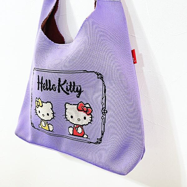 サンリオ ハローキティ ニットトートバッグ パープル Sanrio ROOTOTE ルートート コラボ 商品画像7：キャラグッズPERFECT WORLD TOKYO
