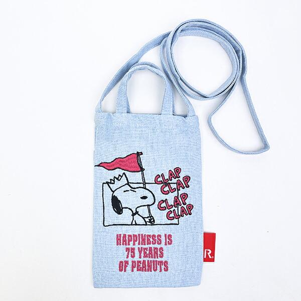 スヌーピー ショルダーバッグ サックス PEANUTS 75th ルートート ROOTOTE SNO･･･