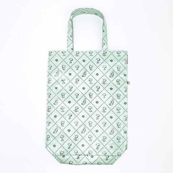 スヌーピー ラミネート加工 A4トートバッグ グリーン ルートート ROOTOTE SNO･･･