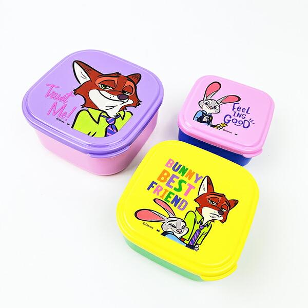 ディズニー ズートピア ランチボックス3Pセット 日本製 Disney 商品画像2：キャラグッズPERFECT WORLD TOKYO