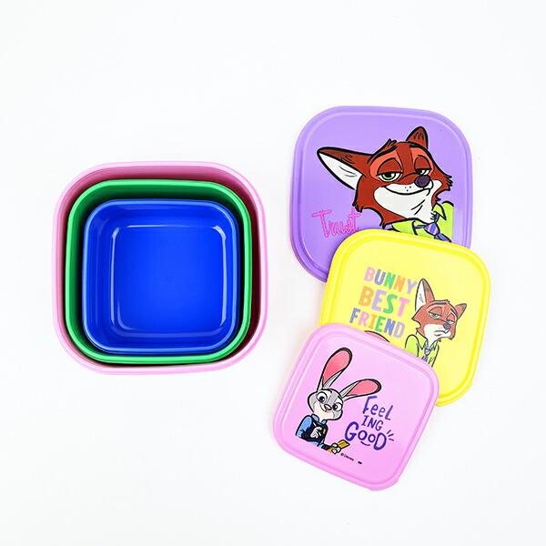 ディズニー ズートピア ランチボックス3Pセット 日本製 Disney 商品画像3：キャラグッズPERFECT WORLD TOKYO
