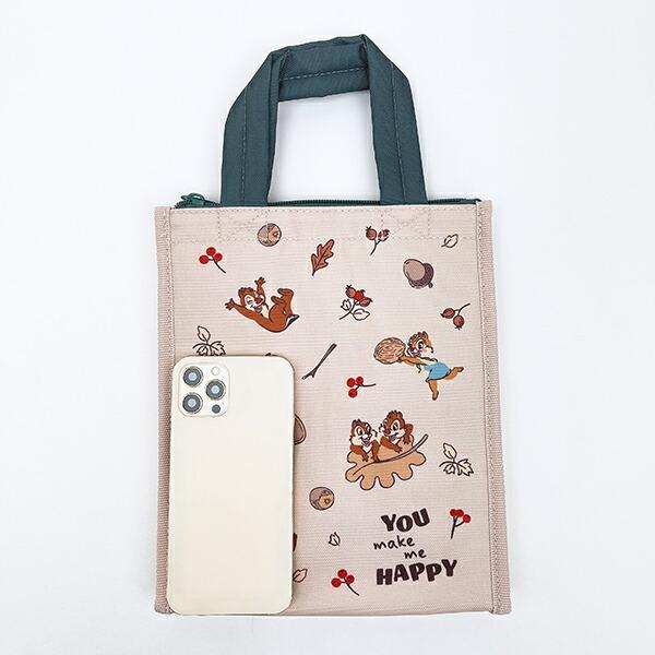 ディズニー チップとデール スクエアランチバッグ(M) Chip'n'Dale NUTS お弁当 Disney 商品画像5：キャラグッズPERFECT WORLD TOKYO