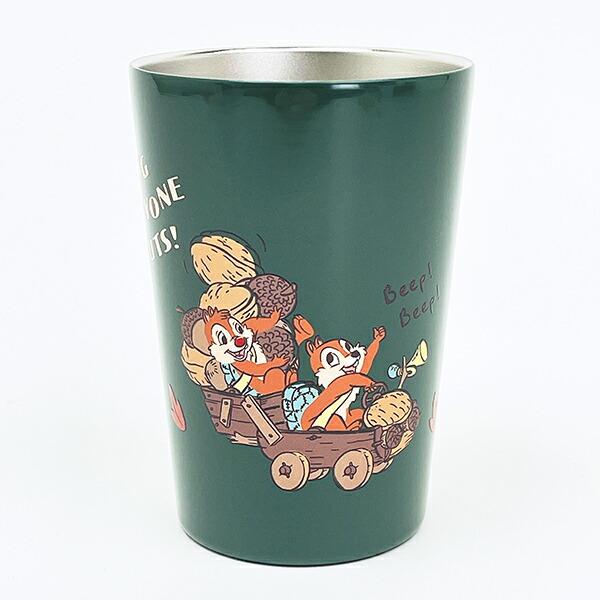 ディズニー チップとデール ステンレスタンブラー グリーン ランチ コップ Di･･･