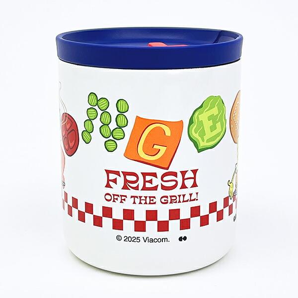 スポンジボブ フタ付きステンレスマグカップ ホワイト コップ 商品画像3：キャラグッズPERFECT WORLD TOKYO