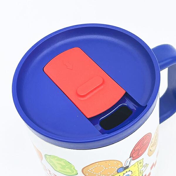 スポンジボブ フタ付きステンレスマグカップ ホワイト コップ 商品画像6：キャラグッズPERFECT WORLD TOKYO