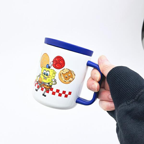スポンジボブ フタ付きステンレスマグカップ ホワイト コップ 商品画像8：キャラグッズPERFECT WORLD TOKYO