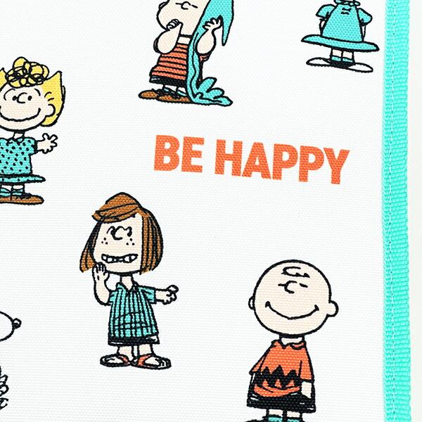スヌーピー スクエアランチバッグ(M) BE HAPPY アイボリー SNOOPY 商品画像2：キャラグッズPERFECT WORLD TOKYO