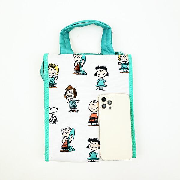 スヌーピー スクエアランチバッグ(M) BE HAPPY アイボリー SNOOPY 商品画像3：キャラグッズPERFECT WORLD TOKYO