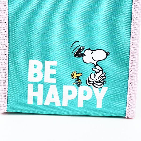 スヌーピー スクエアランチバッグ(SS) BE HAPPY グリーン SNOOPY 商品画像2：キャラグッズPERFECT WORLD TOKYO