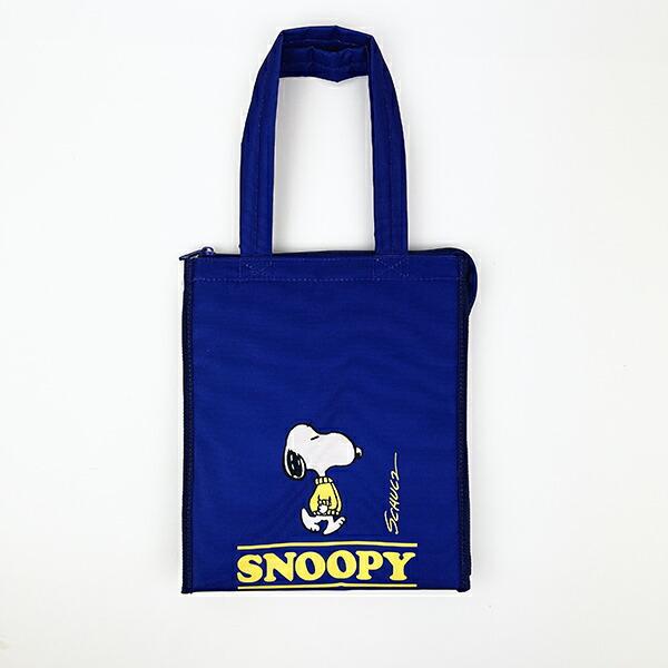 スヌーピー スクエアランチバッグ(L) ネイビー SNOOPY