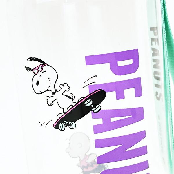 スヌーピー ストラップ付きドリンクホルダー(L) クリア ランチ 水筒 SNOOPY 商品画像2：キャラグッズPERFECT WORLD TOKYO