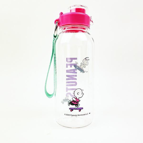 スヌーピー ストラップ付きドリンクホルダー(L) クリア ランチ 水筒 SNOOPY 商品画像3：キャラグッズPERFECT WORLD TOKYO