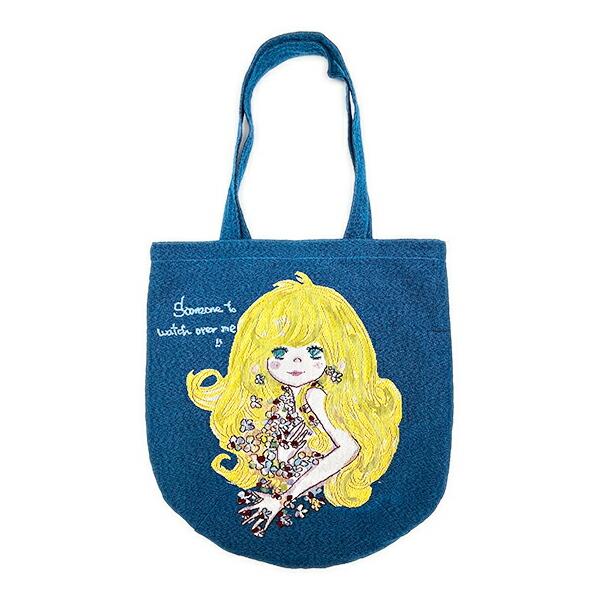 水森亜土 和雑貨 ゴブラン トートバッグ サムワン ネイビー