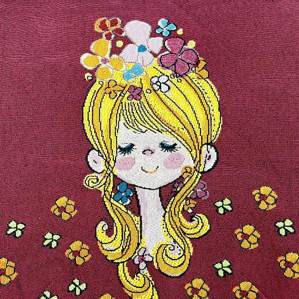 水森亜土 和雑貨 ゴブラン トートバッグ フラワー バーガンディー 商品画像2：キャラグッズPERFECT WORLD TOKYO