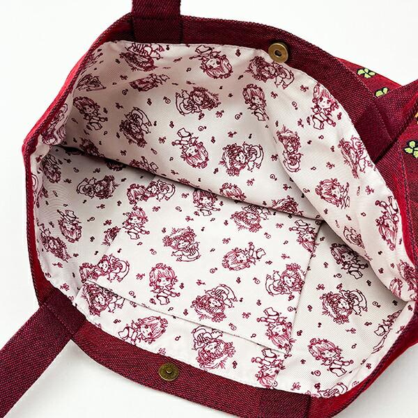 水森亜土 和雑貨 ゴブラン トートバッグ フラワー バーガンディー 商品画像5：キャラグッズPERFECT WORLD TOKYO