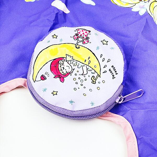水森亜土 バスタイム エコバッグ パープル×ライトパープル 商品画像3：キャラグッズPERFECT WORLD TOKYO