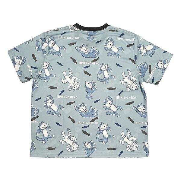 11ぴきのねこ びっくり ドライメッシュTシャツ(ブルー) アパレル 商品画像3：キャラグッズPERFECT WORLD TOKYO