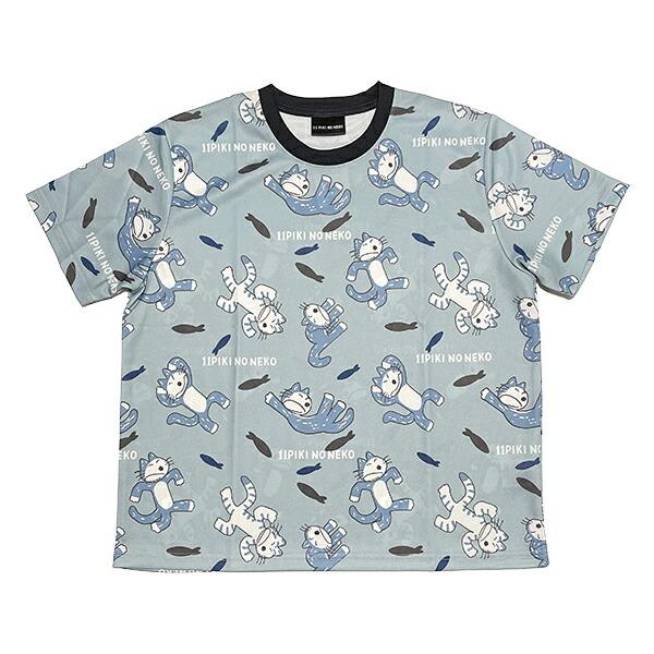 11ぴきのねこ びっくり ドライメッシュTシャツ(ブルー) アパレル