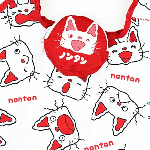 ノンタン にんにん エコバッグ (レッド) 商品画像2：キャラグッズPERFECT WORLD TOKYO
