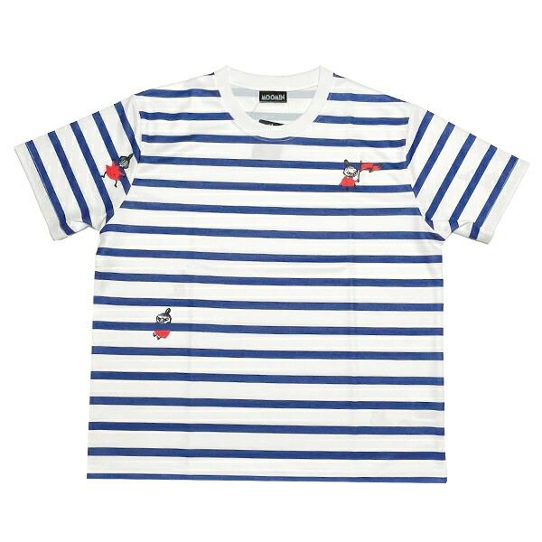 ムーミン リトルミイ ドライメッシュTシャツ（ホワイト×ネイビー) アパレル ･･･