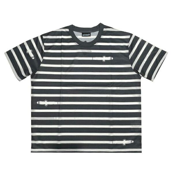 ムーミン ニョロニョロ ドライメッシュTシャツ（ブラック×ホワイト) アパレ･･･