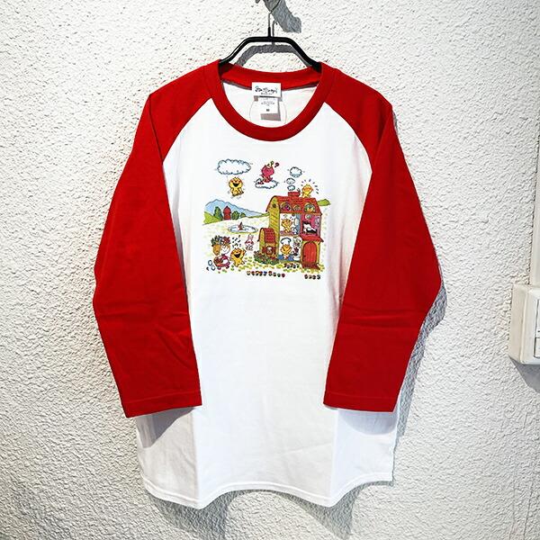 水森亜土 オウチ ラグランスリーブTシャツ(M) レッド 亜土ちゃん アパレル 商品画像4：キャラグッズPERFECT WORLD TOKYO