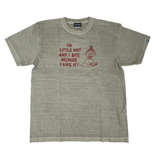 ムーミン リトルミイ ピグメント刺繍Tシャツ(L) ベージュ アパレル MOOMIN