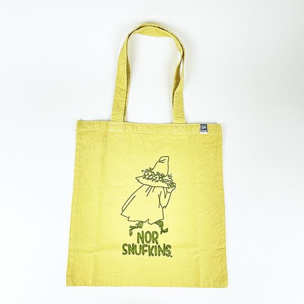 ムーミン スナフキン 後染めフラットトートバッグ(マスタード) MOOMIN