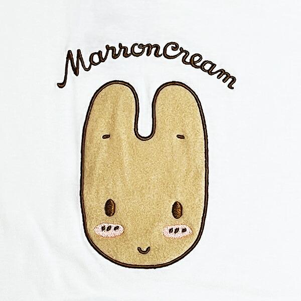サンリオ マロンクリーム アップリケTシャツ(M) ホワイト アパレル Sanrio 商品画像2：キャラグッズPERFECT WORLD TOKYO