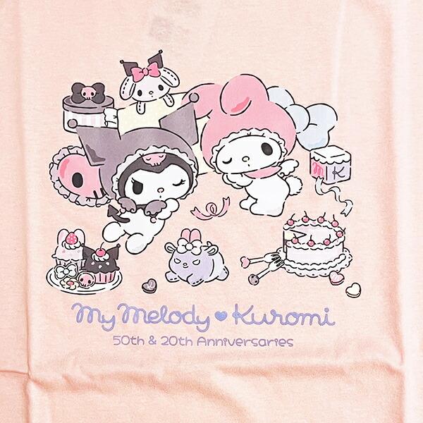 サンリオ マイメロディ50th ＆クロミ20th エンジェルTシャツ(L) ピンク アパレル Sanrio 商品画像2：キャラグッズPERFECT WORLD TOKYO